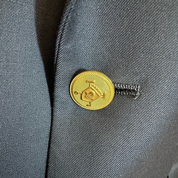 Lauren Ralph Lauren 100% Wool Mens Sports Coat Jacket Blazer Gold Buttons Blue - Picture 5 of 14